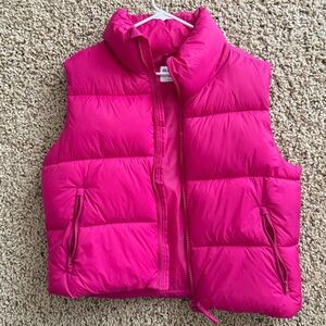 Old Navy Fuchsia Puffer Vest